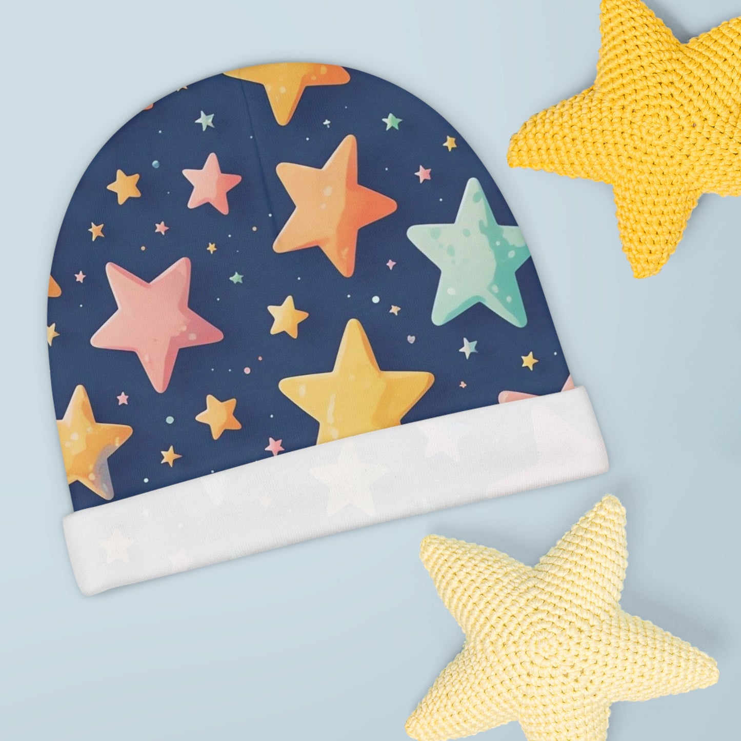 Whimsical Starry Baby Beanie for Newborns – Perfect for Gifts and Celebrations