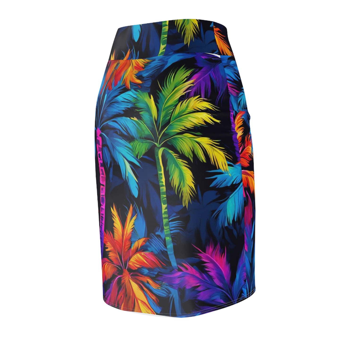 Rainbow Palm Tree Women's Pencil Skirt (AOP)