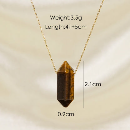 Minimalist Affordable Luxury Style Bullet Natural Stone Necklace