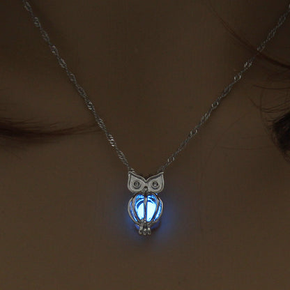 Halloween glow owl diy necklace