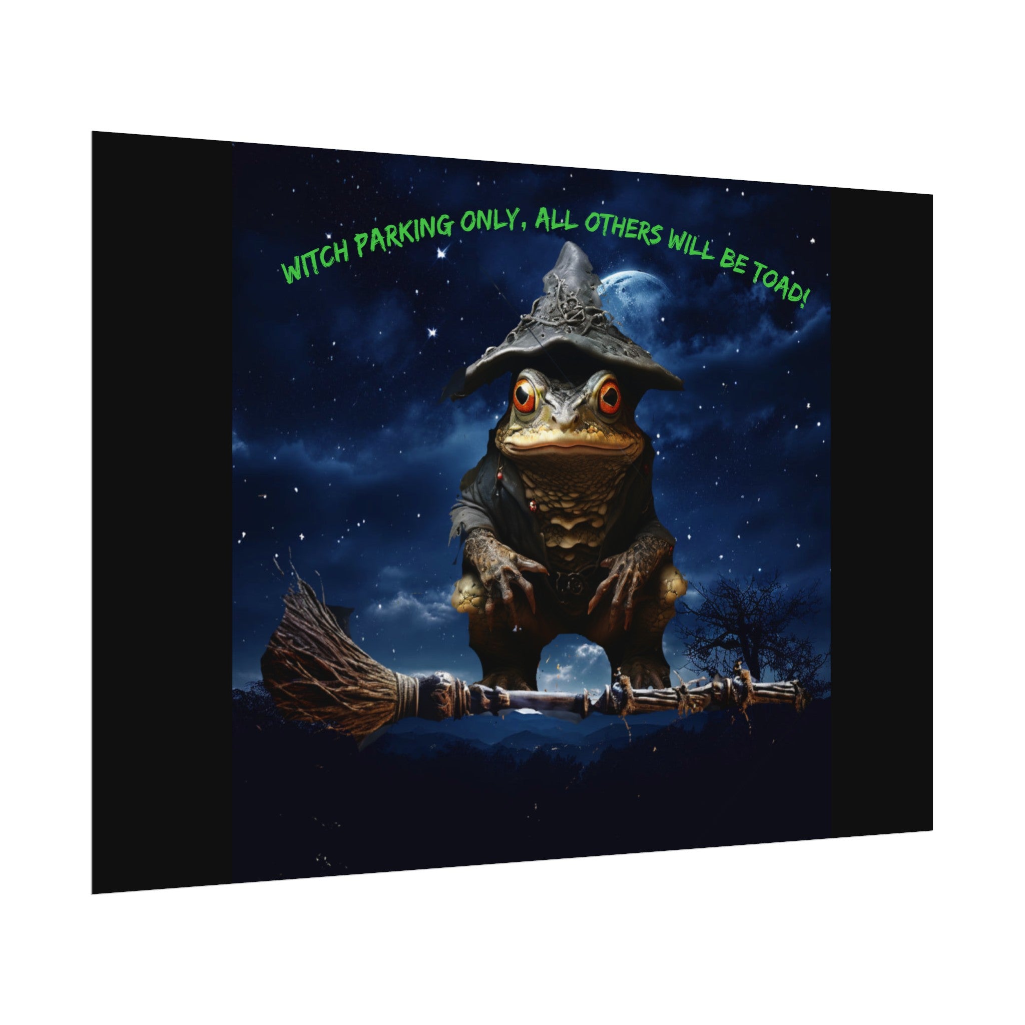 Witch Parking Only Toad Rolled Posters - S-Mart Shop Smart Treasures