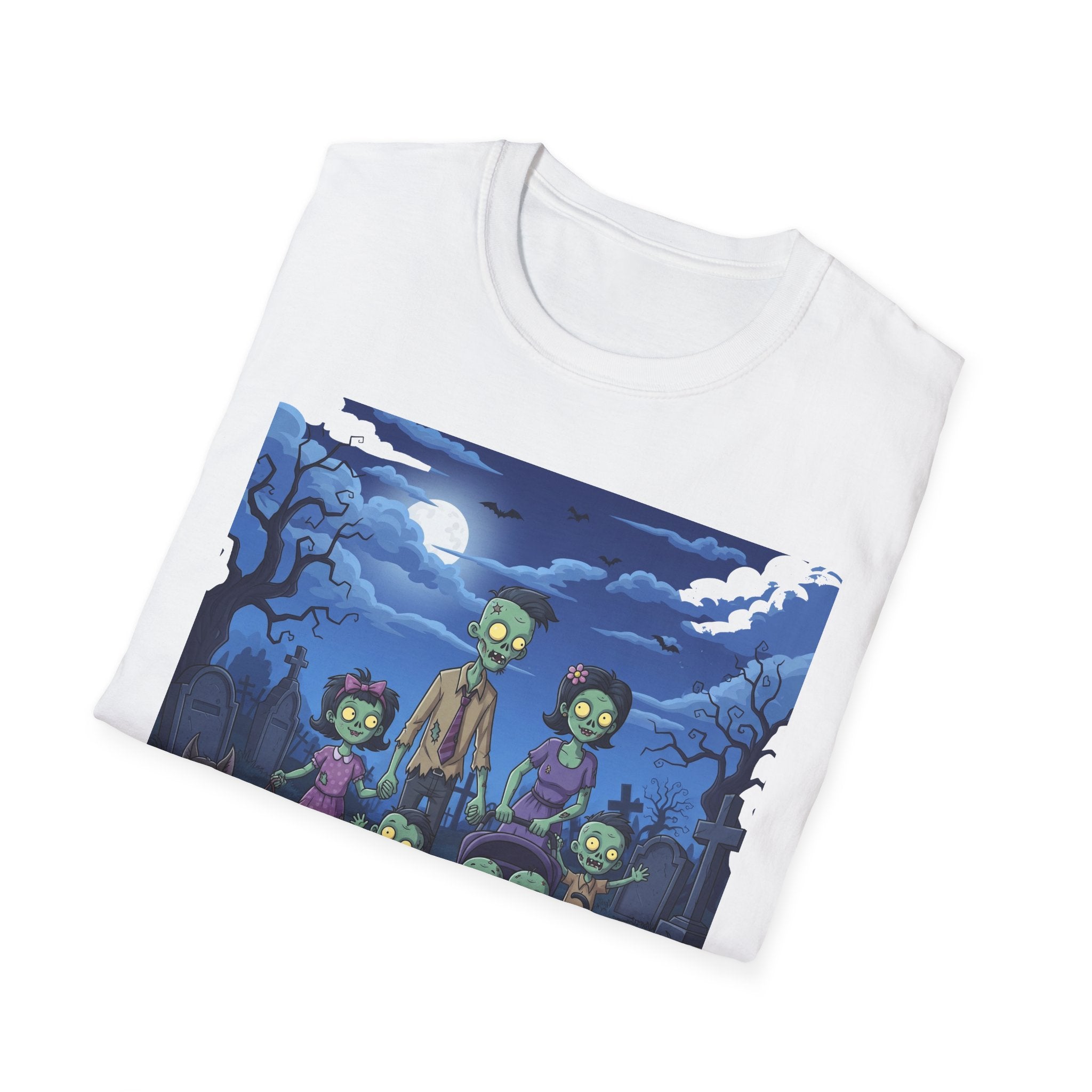 Zombie Family Halloween T-Shirt, Unisex Softstyle Tee for Men & Women, Funny Halloween Gift, Spooky Costume Top, Perfect for Halloween [...]