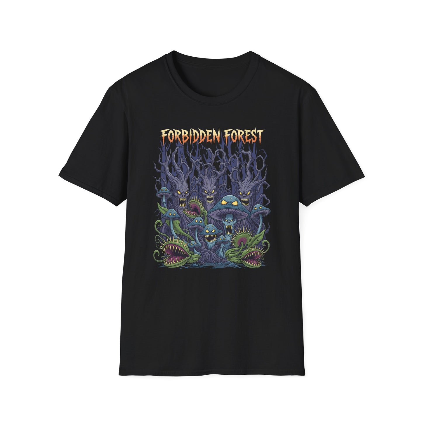 Forbidden Forest Graphic T-Shirt for Nature Lovers & Mystical Vibes, Gift for Halloween, Casual Wear, Adventure Tee, Unique Design