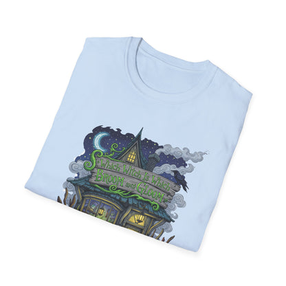 Halloween Which Witch Is Which Broom and Gloom Unisex T-Shirt, Spooky Shirt, Graphic Tee, Fall Apparel, Halloween Gift, Cozy Casual Wear