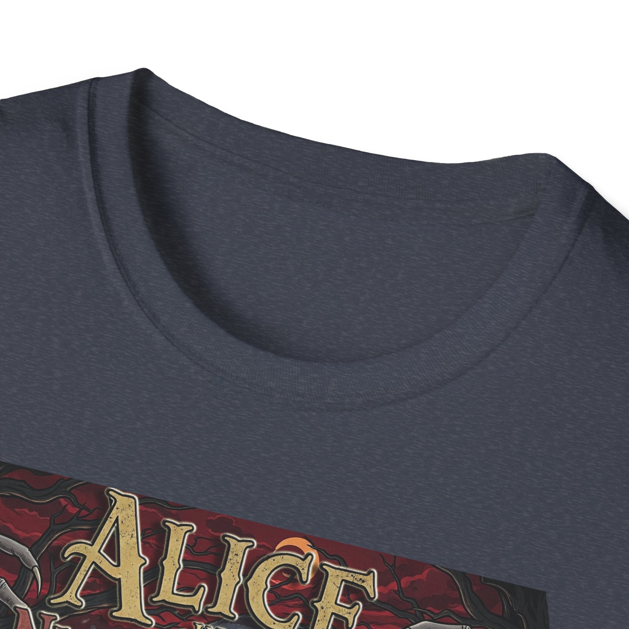 Alice in Nightmareland T-Shirt, Unisex Graphic Tee, Horror Theme Shirt, Perfect for Halloween, Alice in Wonderland Fans, Gift Idea