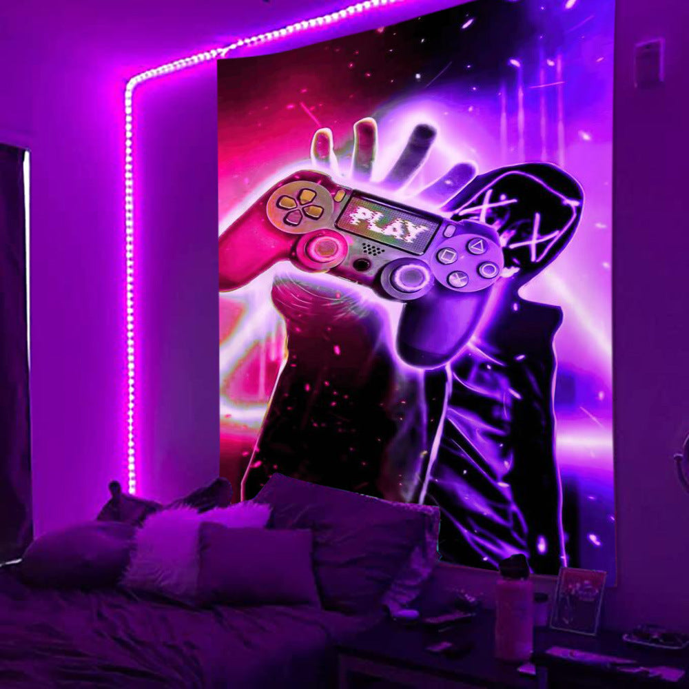 UV Fluorescent Night Glow Skeleton Sun Tapestry