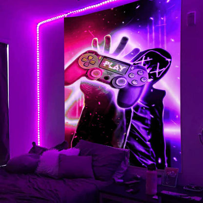 UV Fluorescent Night Glow Skeleton Sun Tapestry