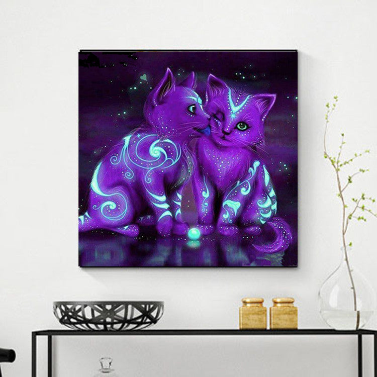 DIY Diamond Painting Variation Cat Full Diamond Cross Stitch