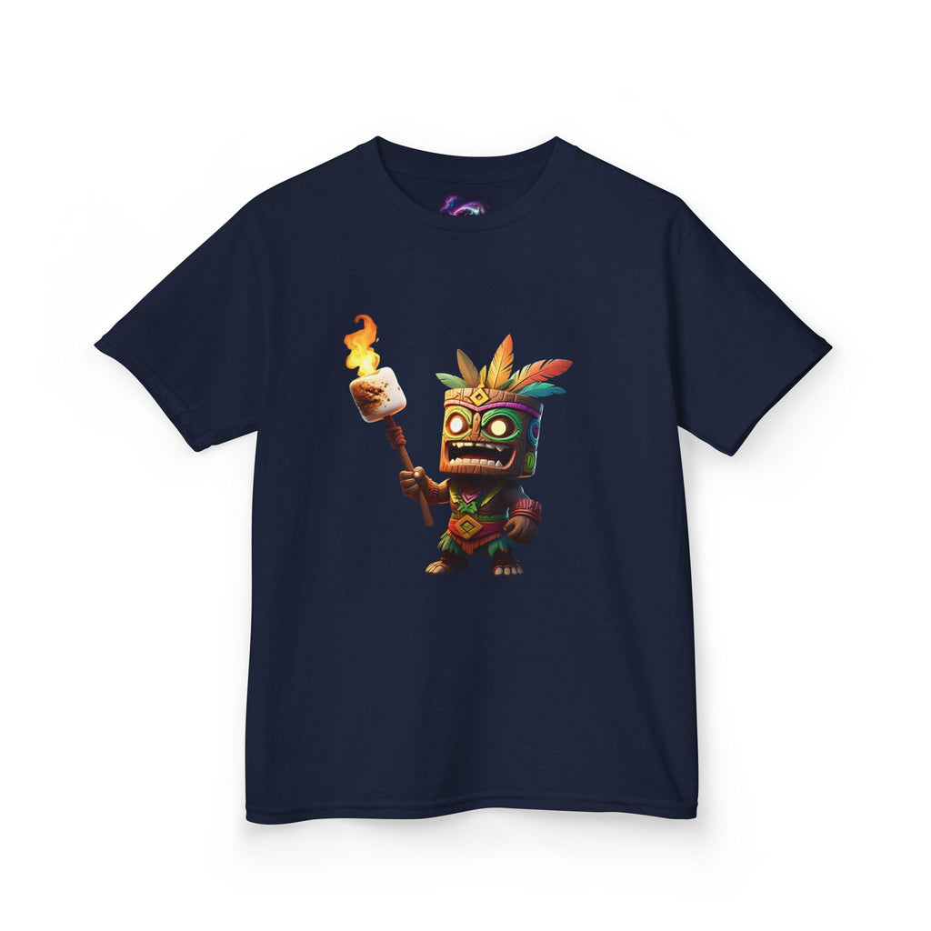Kids Tiki Toasted Marshmallow Heavy Cotton Tee - Fun & Playful Design for Adventurous Kids
