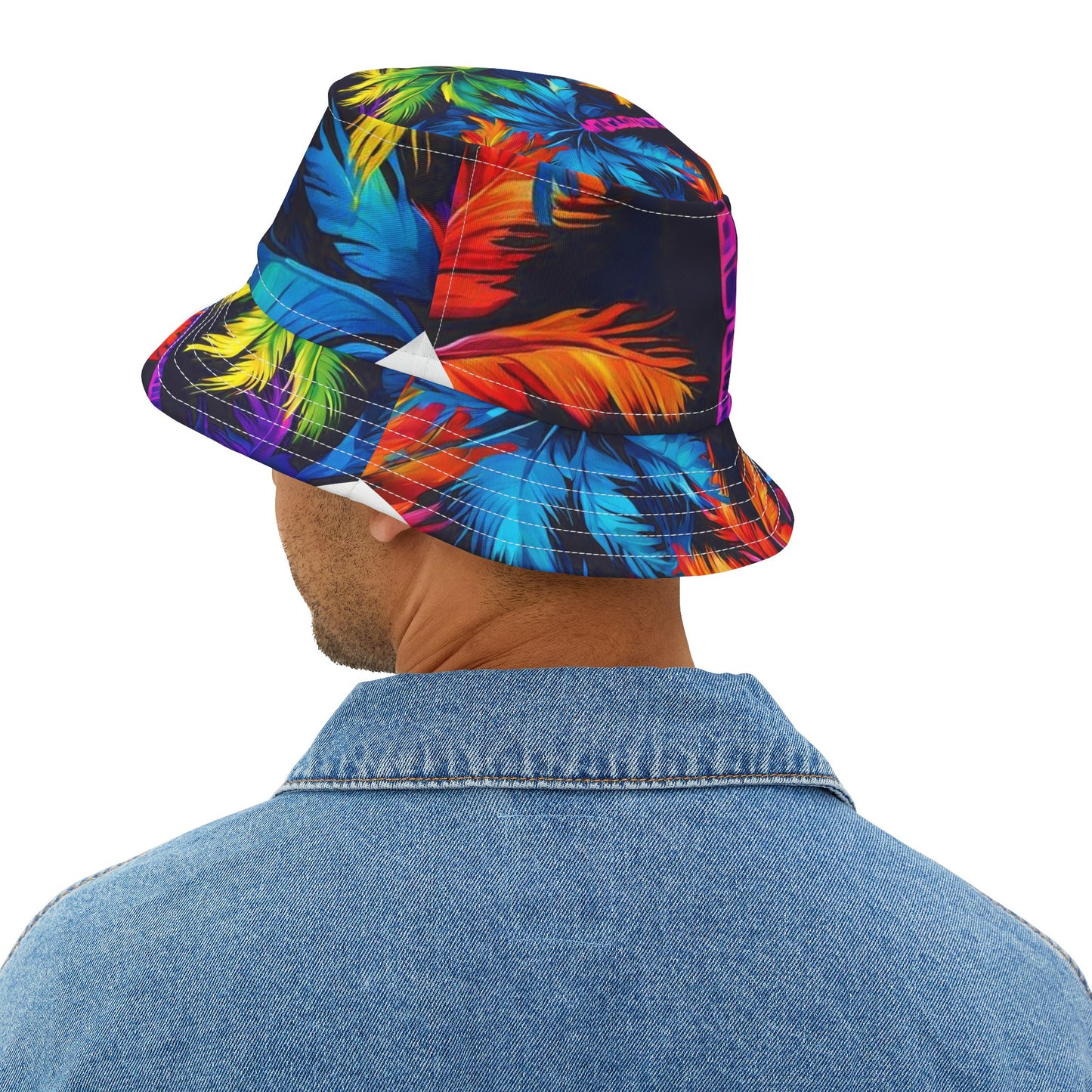 Dark Palm Bucket Hat (AOP)