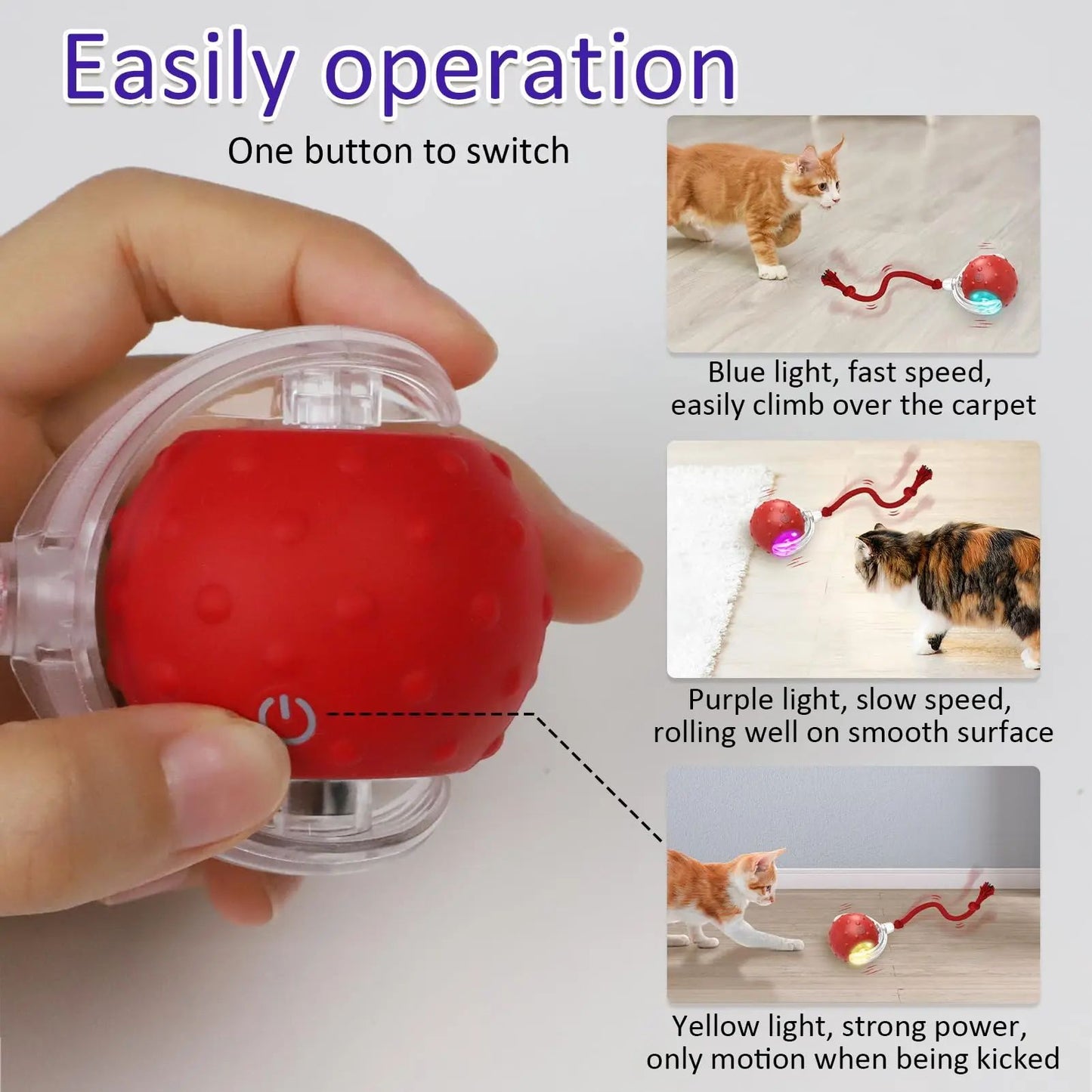 New Cat Rolling Ball Bird Chirping Interactive Cats Pets Toys Mot Pet Products