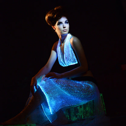 Fairy Two Piece Dress Star Glow Skirt Fiber Optic Tube Top Skirt