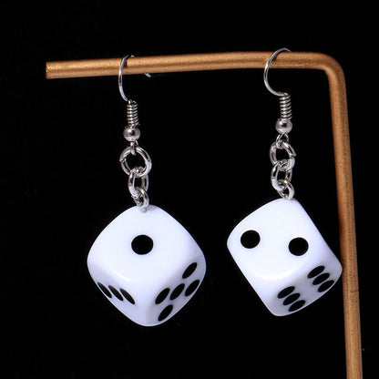 Frosty wind dice earrings