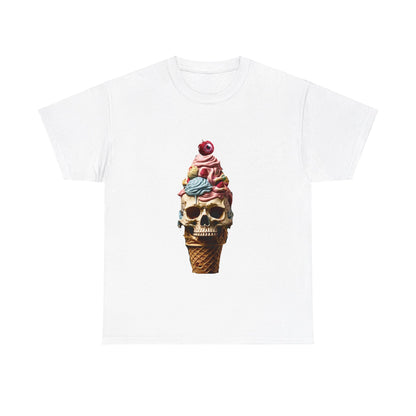 Skull Ice Cream Unisex Heavy Cotton Tee