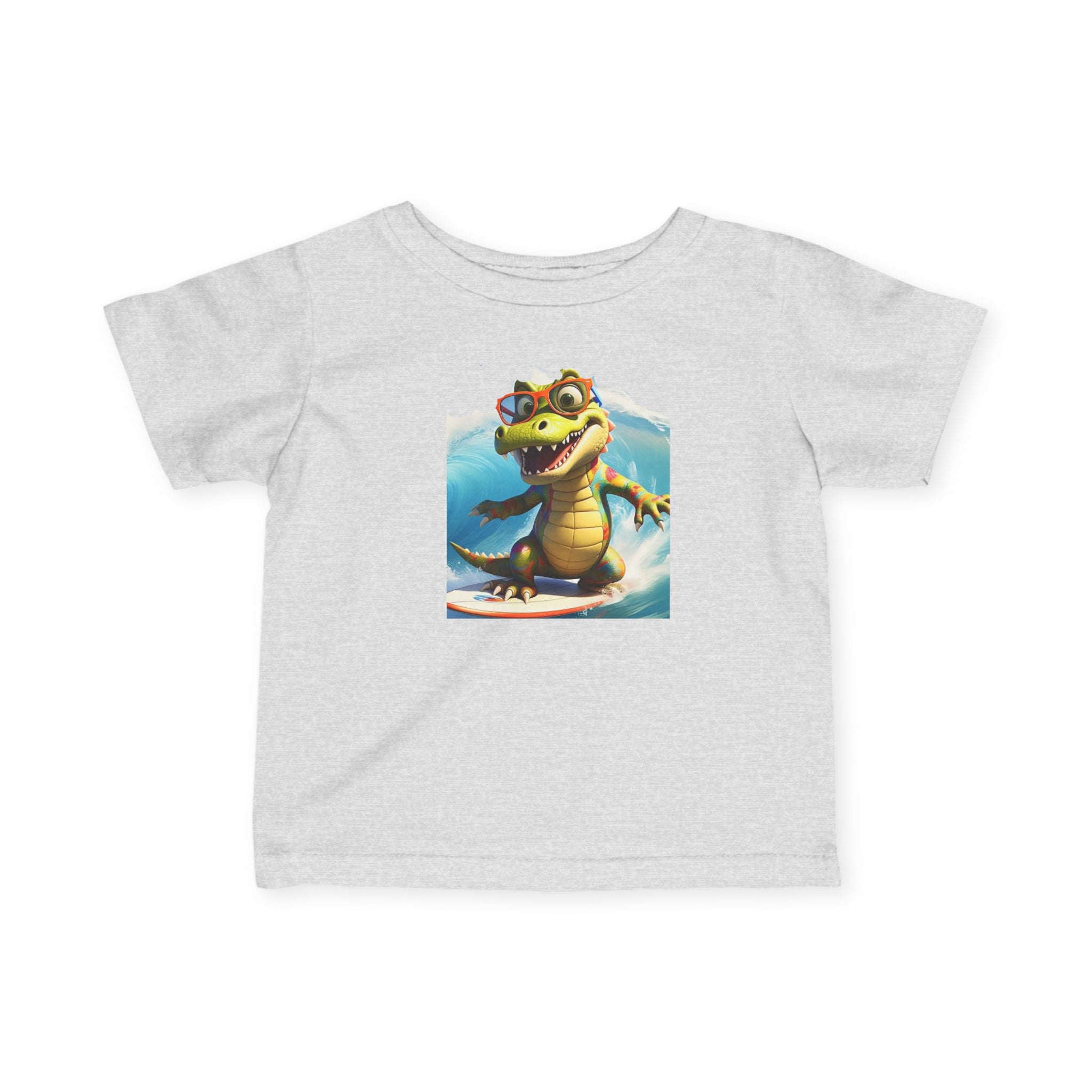 Cute Alligator Surfing Infant Tee - Perfect for Playtime & Summer Fun
