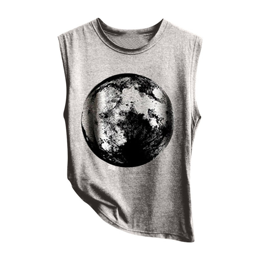 Earth print vest