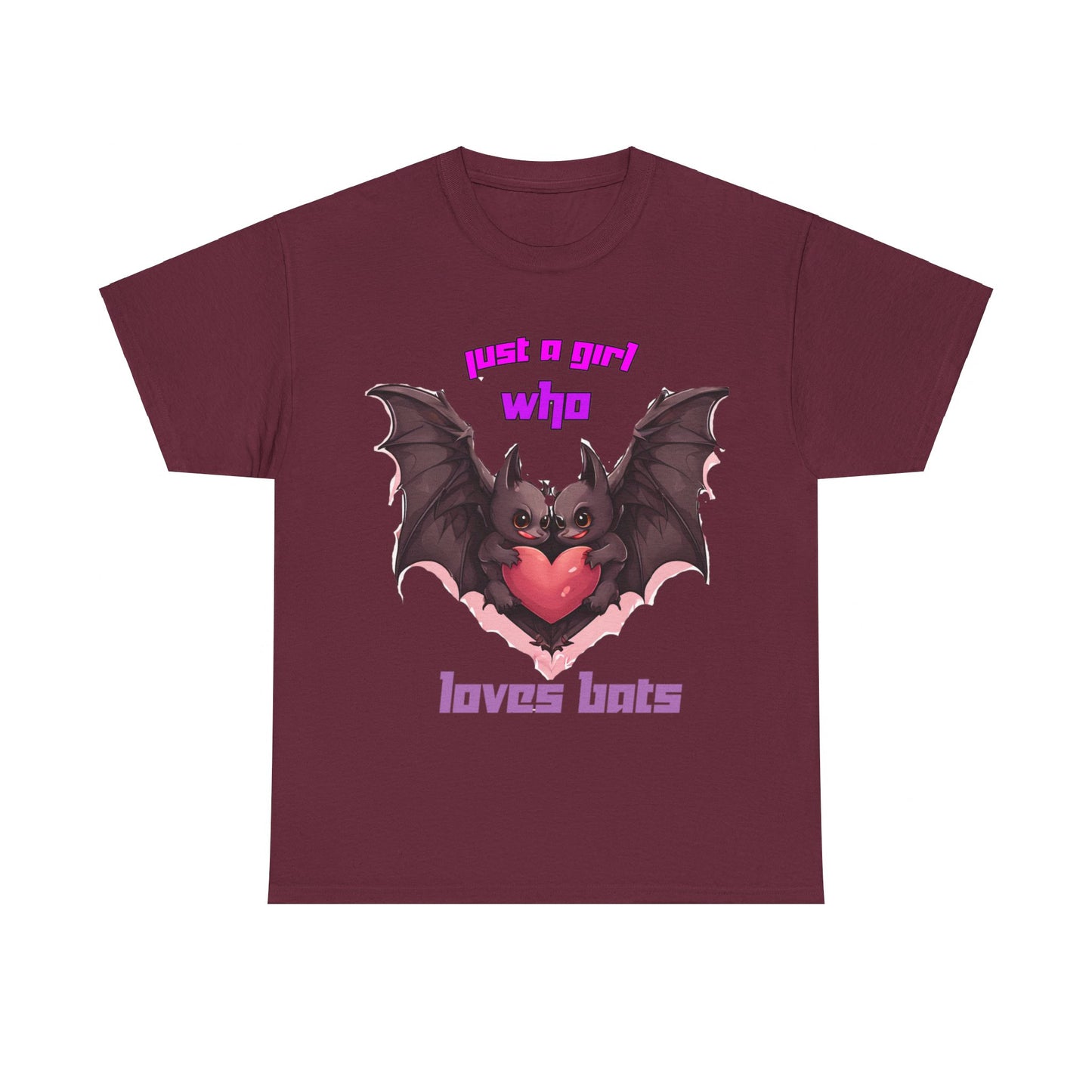 Just a Girl Who Loves Bats Unisex Heavy Cotton Tee