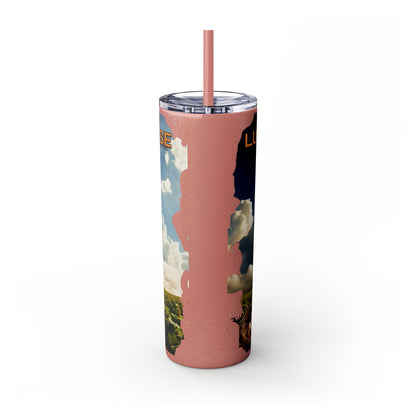 Lucky The Goose Skinny Tumbler with Straw, 20oz