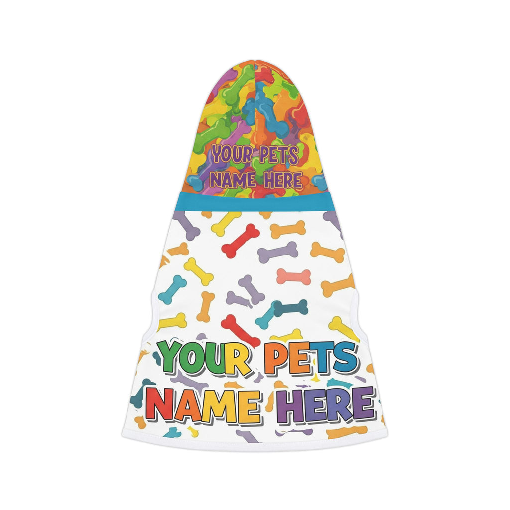 Customizable Pet Hoodie – Colorful Dog and Cat Apparel with Name Personalization