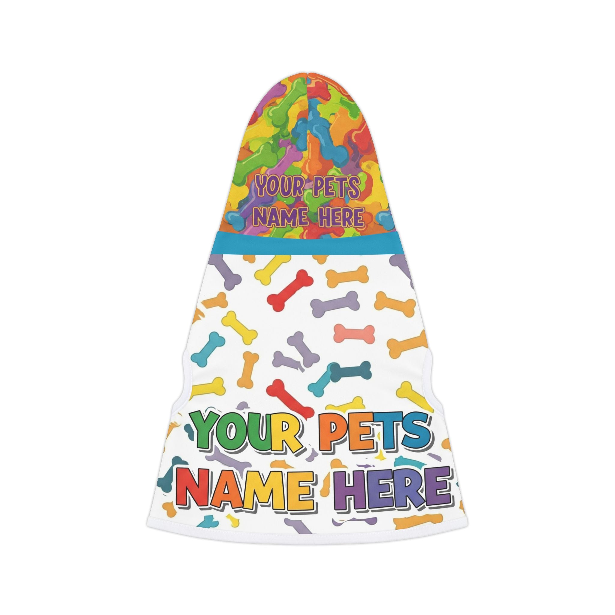 Customizable Pet Hoodie – Colorful Dog and Cat Apparel with Name Personalization