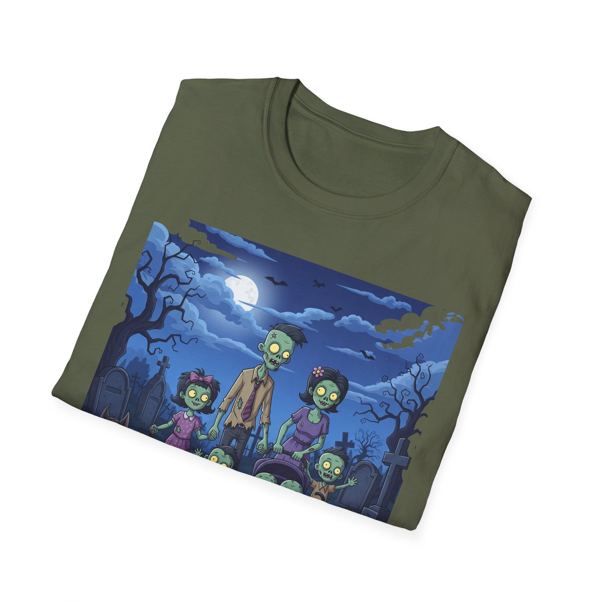 Zombie Family Halloween T-Shirt, Unisex Softstyle Tee for Men & Women, Funny Halloween Gift, Spooky Costume Top, Perfect for Halloween [...]