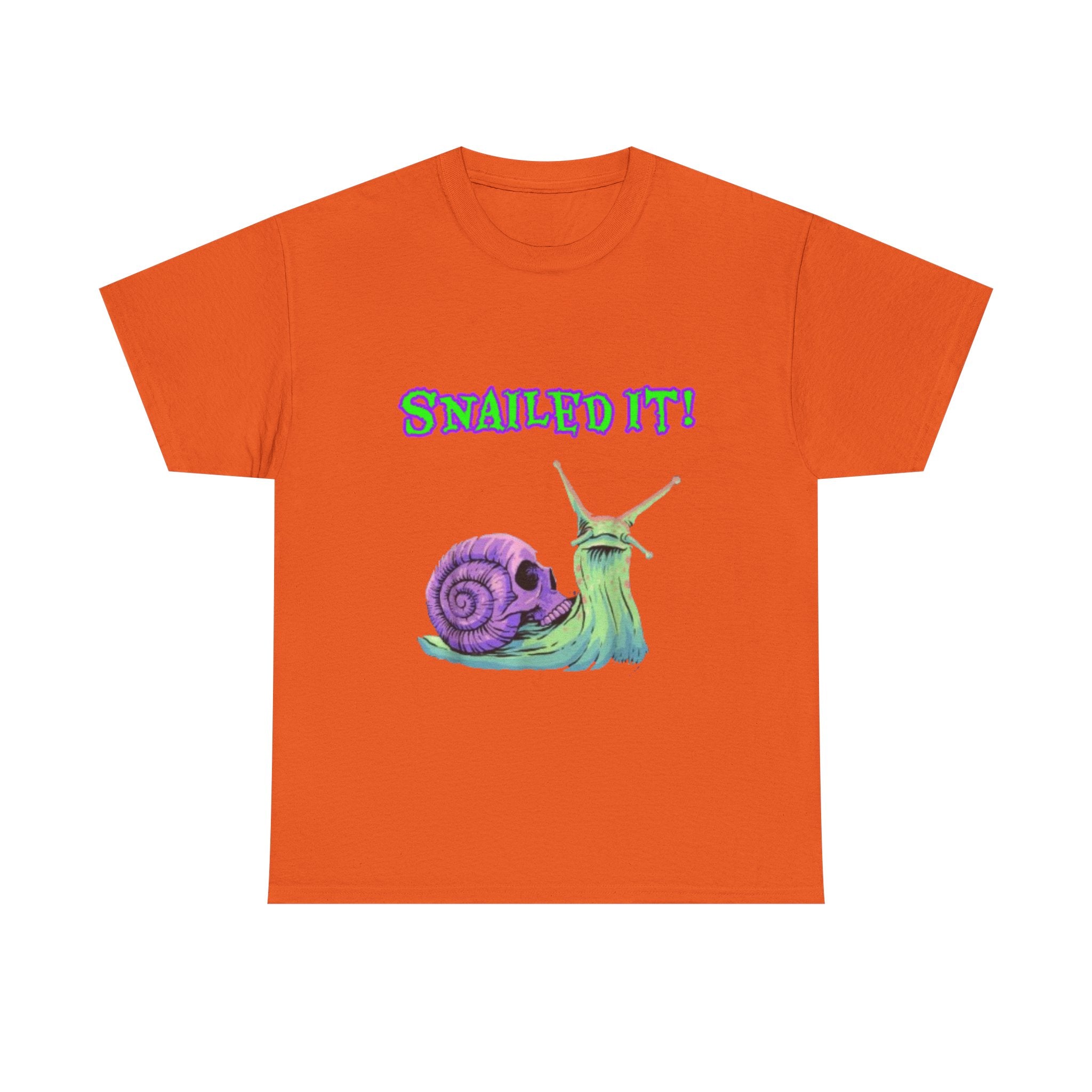 Snailed It!  Unisex Heavy Cotton Tee - "Snailed It!" T-Shirt for Fun Loving Individuals