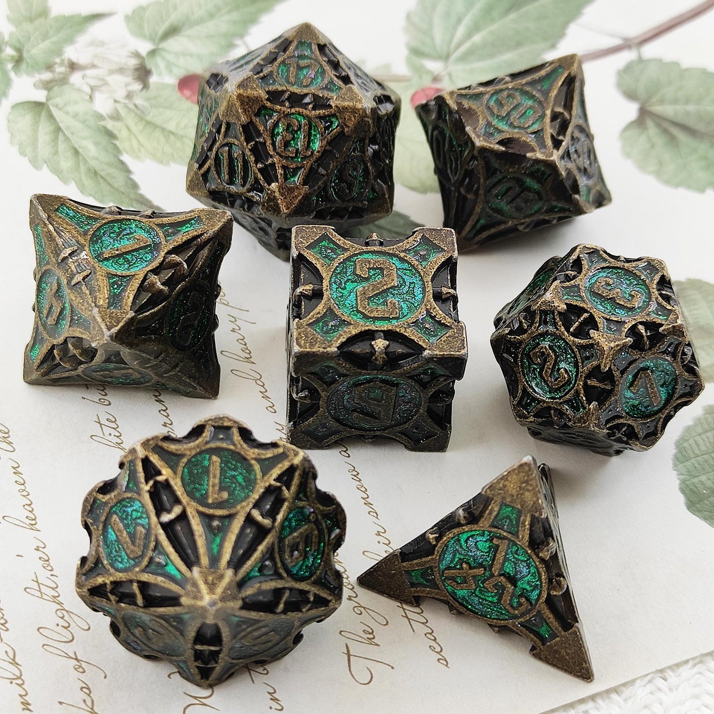 Metal Polyhedral Board Game Dice