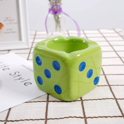 Ceramic Sieve Ashtray Dice Gift Home Decoration