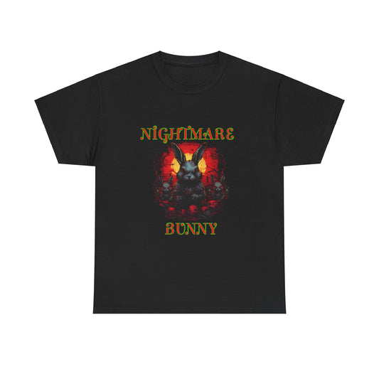 Nightmare Bunny Unisex Heavy Cotton Tee - Spooky Halloween Vibe