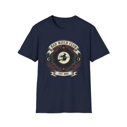 Unisex Bad Witch Club T-Shirt | Boho Style Tee, Witchy Gifts, Halloween Outfit, Casual Wear, Occult Apparel