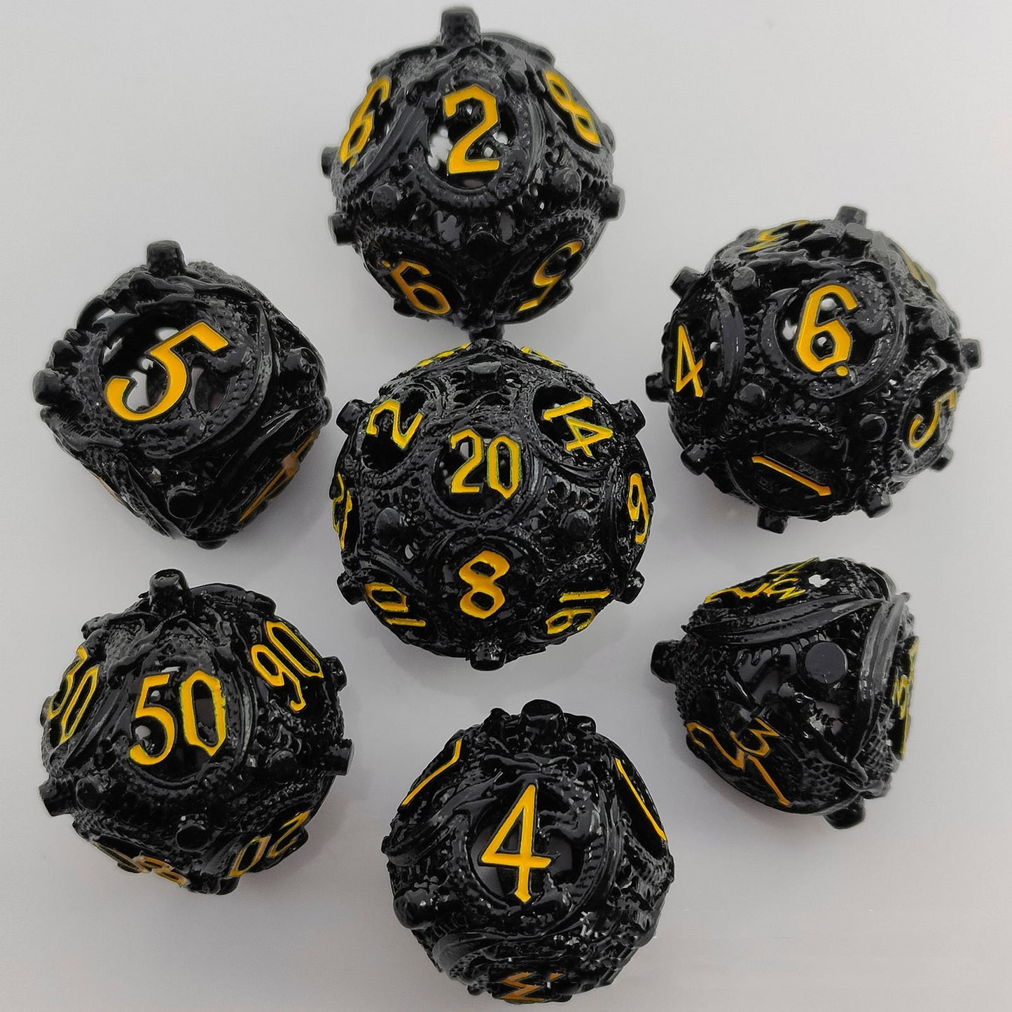 Hollow Metal Polyhedron Dice Suit