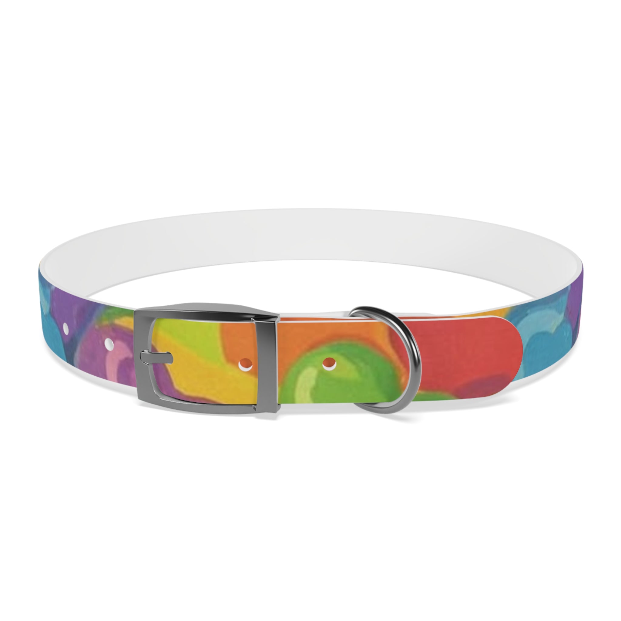 Vibrant Rainbow Dog Collar - Colorful Pet Accessory for Any Occasion