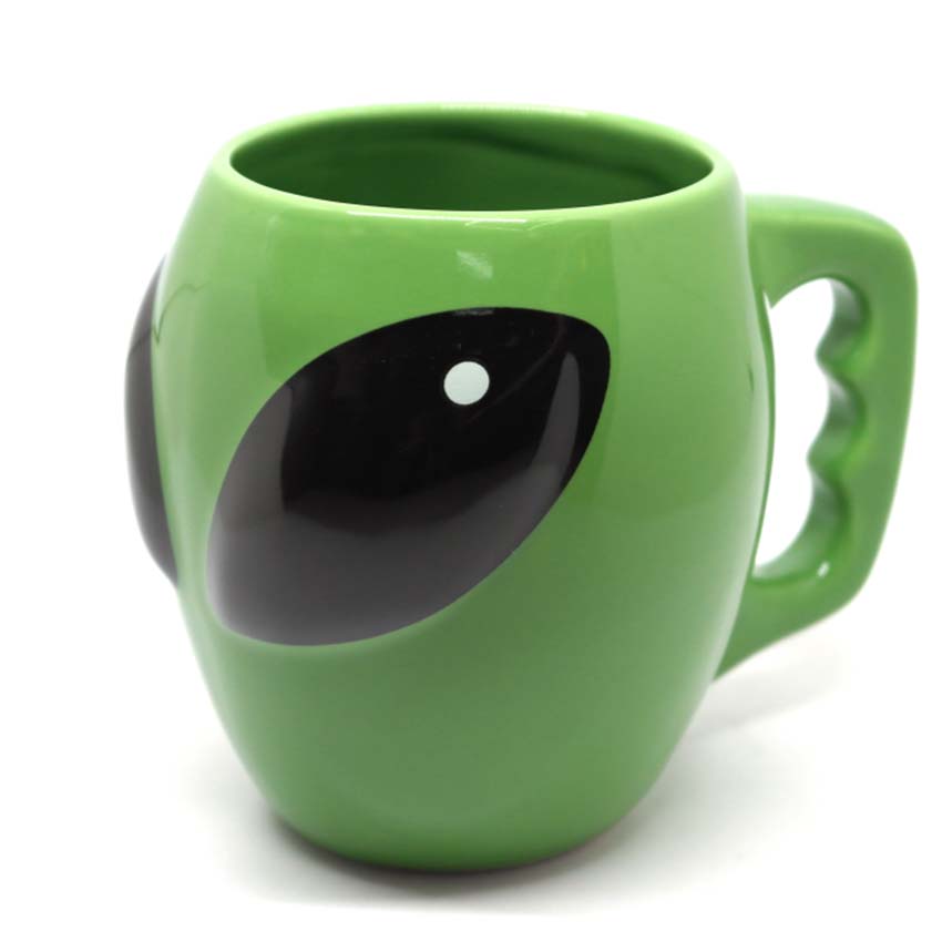 Spaced Out Green Alien Head Mug