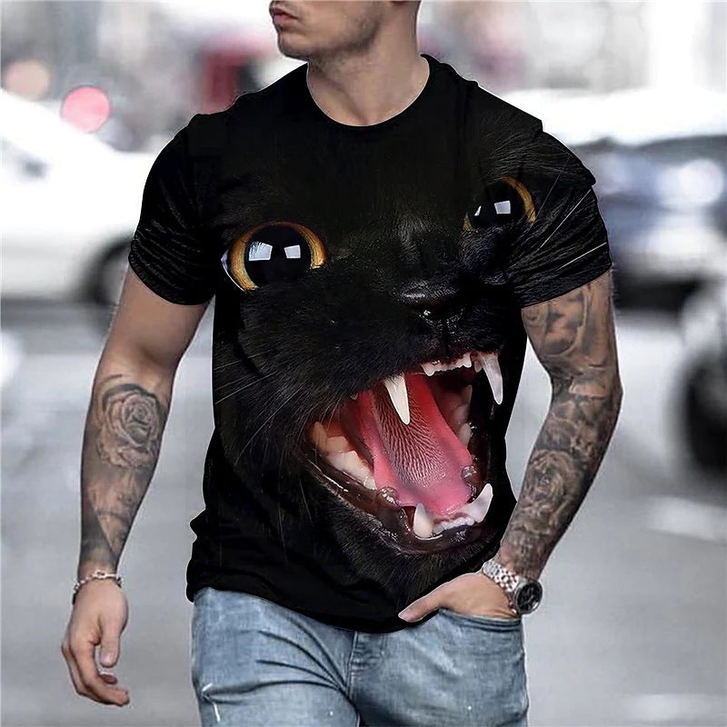 3D Animal Dragon Digital Printing Men's Short Sleeve