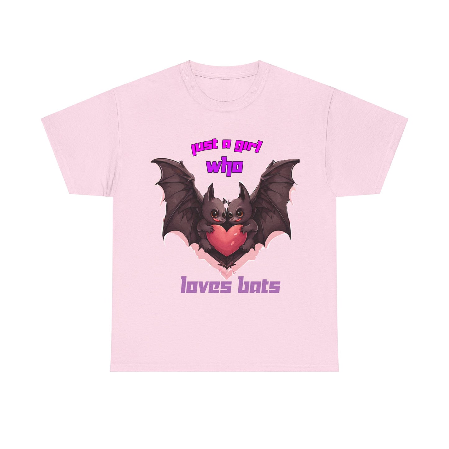 Just a Girl Who Loves Bats Unisex Heavy Cotton Tee