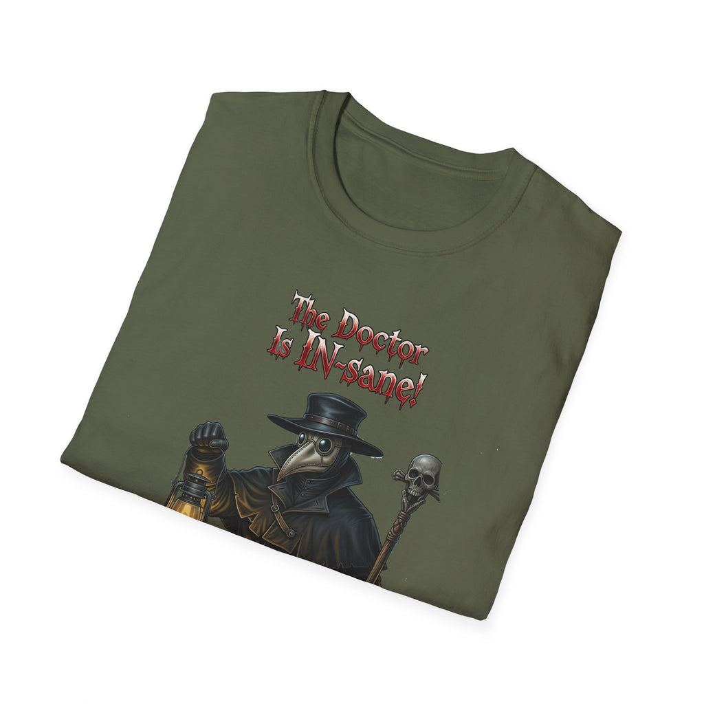 Gothic Plague In-sane Doctor T-Shirt, Unisex Softstyle Tee, Spooky Halloween Tee, Halloween Costume Shirt, Gift for Whovians, Dark Humor [...]