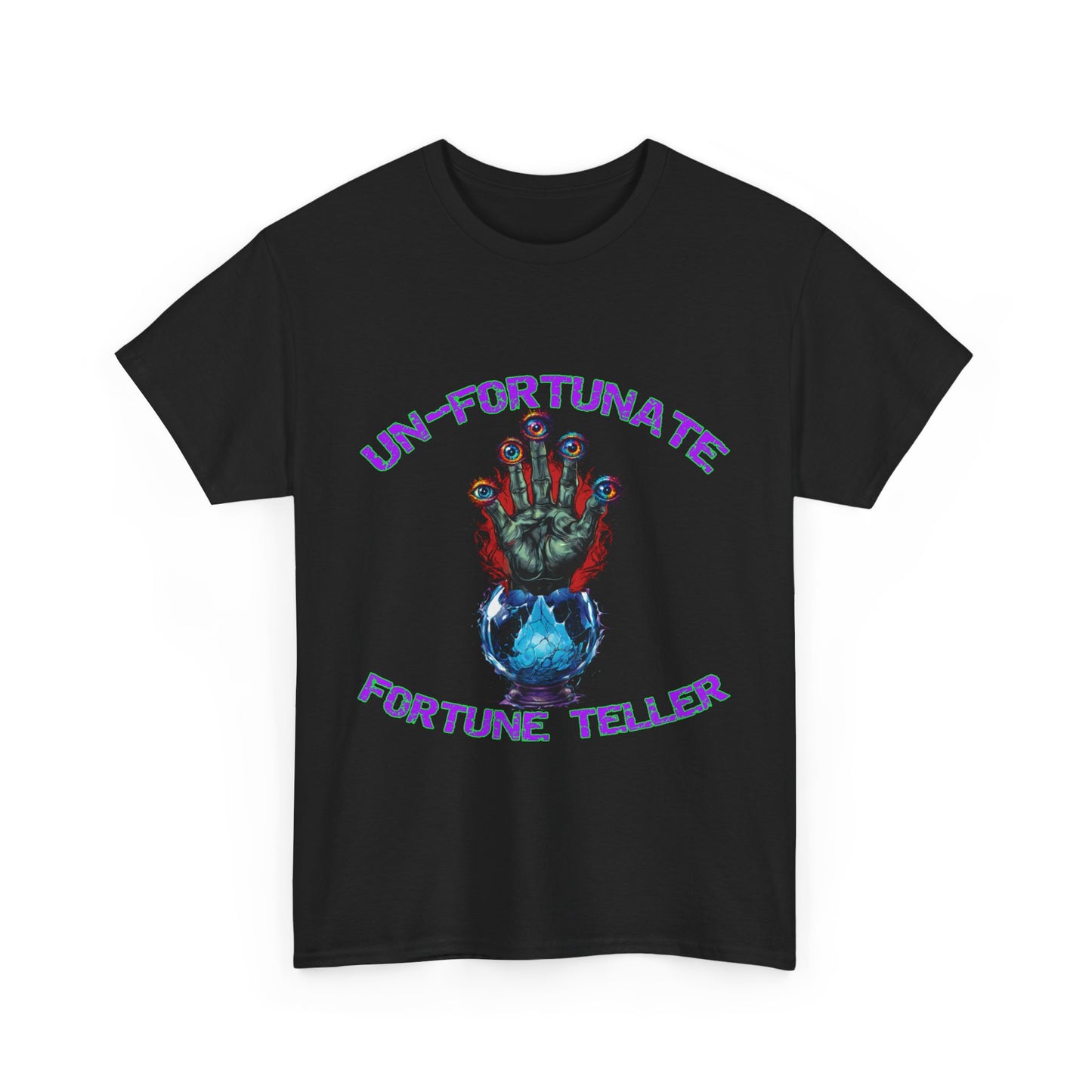 Psychedelic Unisex Heavy Cotton Tee - 'The Psychonauts Magic Crew' Design  Unfortunate Fortune Teller