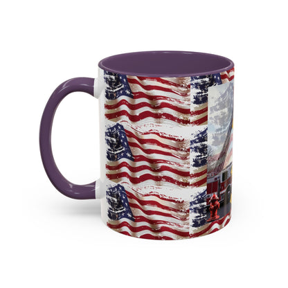 Juniata Terrace Fire 2025 Patriotic Firefighter Accent Coffee Mug - 11oz & 15oz