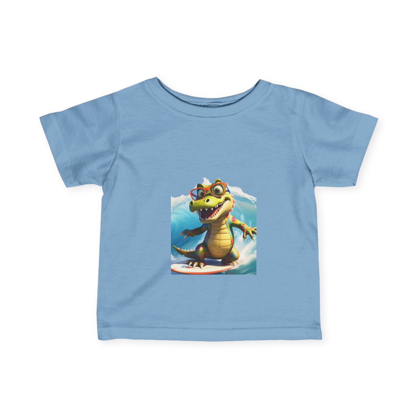 Cute Alligator Surfing Infant Tee - Perfect for Playtime & Summer Fun