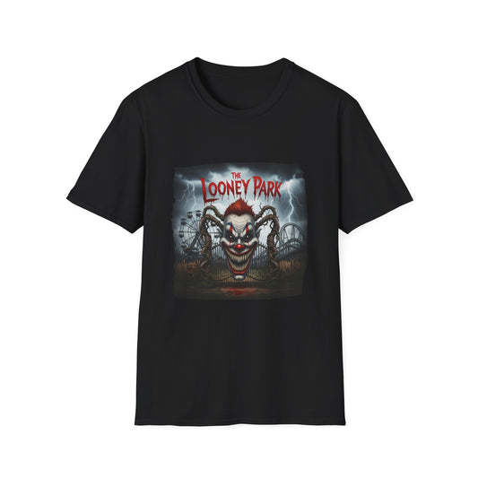 The Looney Park Creepy Carnival Unisex T-Shirt, Halloween Shirt, Horror Fan Gift, Spooky Tee, Festival Wear, Looney Park Merch