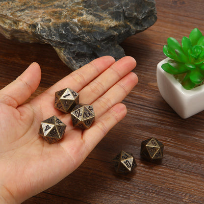 Faceted metal dice