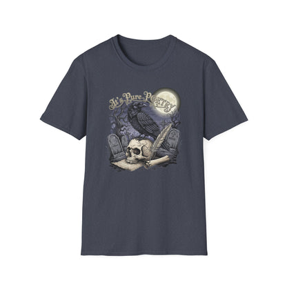 Gothic Its Pure POEtry  Graphic T-Shirt, Unisex Softstyle Tee for Halloween, Horror Fans, Casual Wear, Gift for Occasions