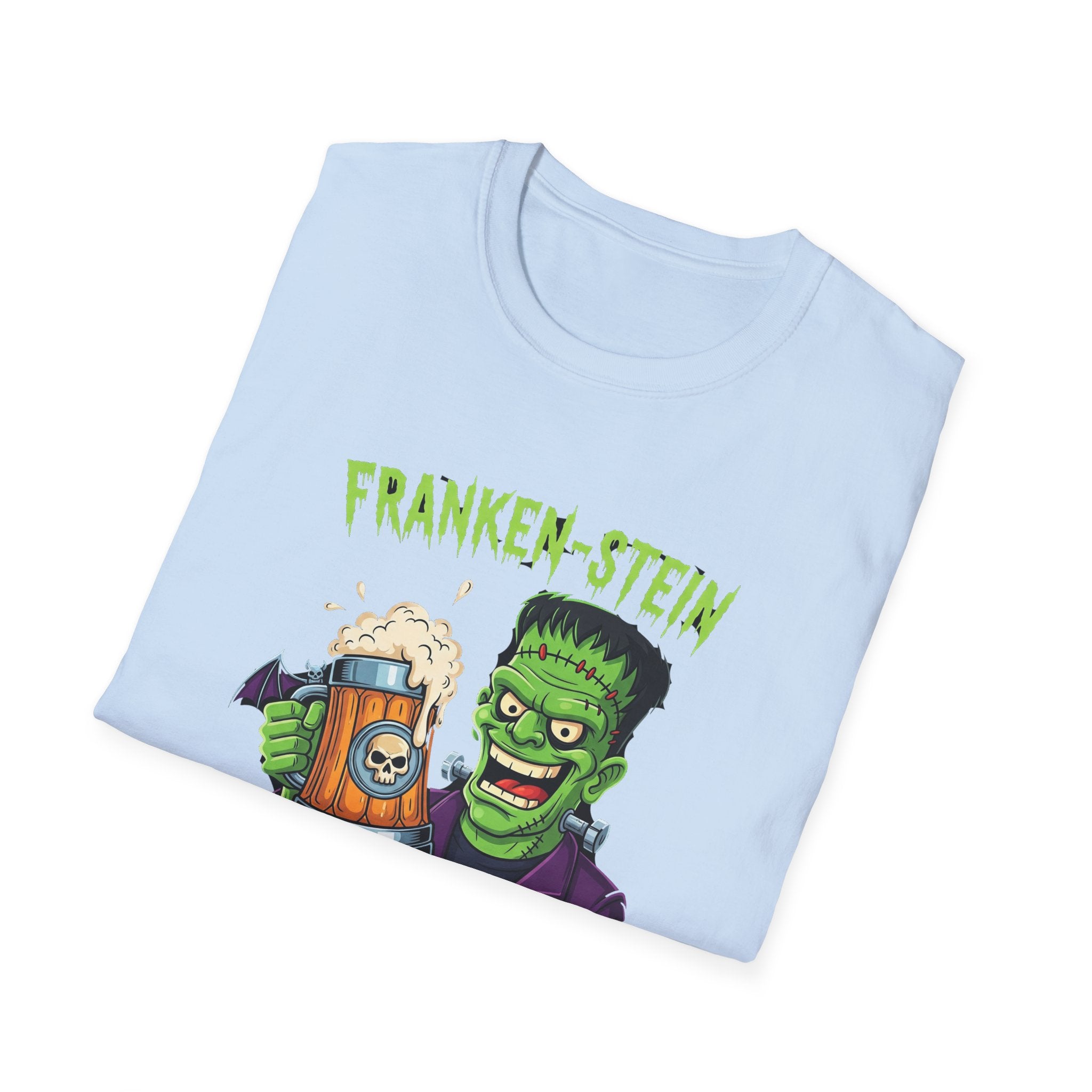 Franken-stein Beer T-Shirt, Spooky Halloween Apparel, Unisex Graphic Tee, Monster Mash Party Shirt, Halloween Costume Top, Beer Lover Gift