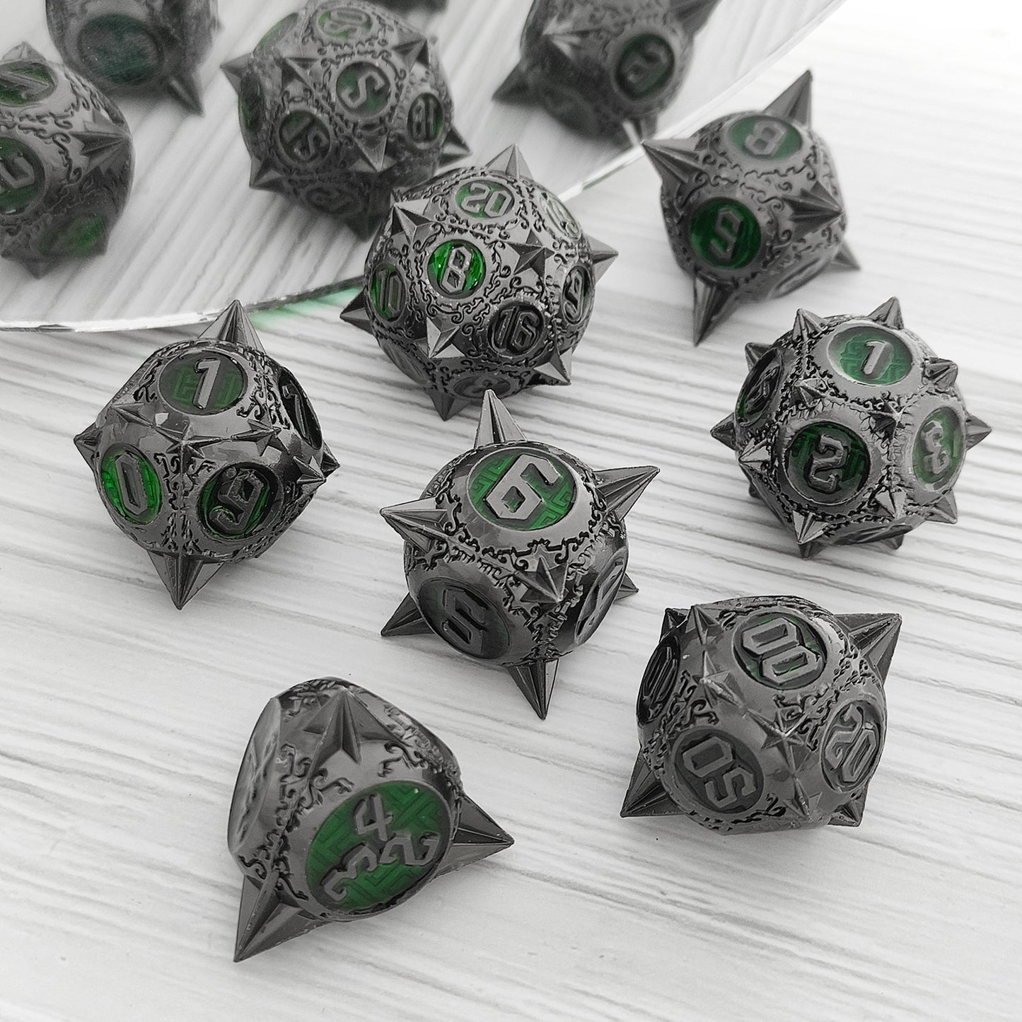 Metal Polyhedral Board Game Dice