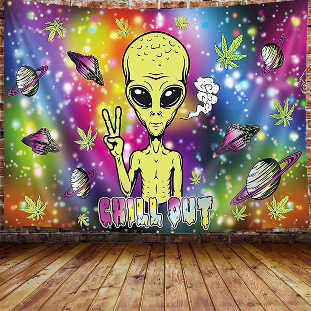 Hanging Alien Printed Background Cloth