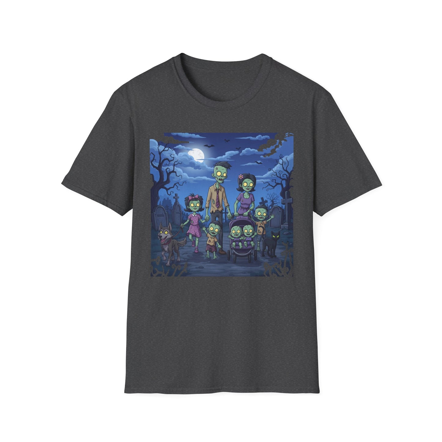 Zombie Family Halloween T-Shirt, Unisex Softstyle Tee for Men & Women, Funny Halloween Gift, Spooky Costume Top, Perfect for Halloween [...]