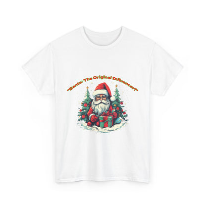 Festive Santa Unisex Heavy Cotton Tee - Perfect for Holiday Cheer Santa The Original Influencer