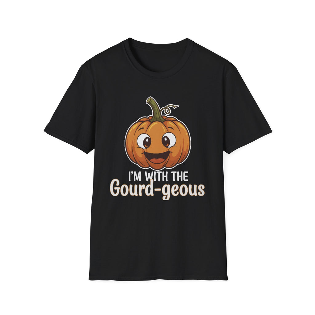 Im With The Gourd-gous  Unisex Softstyle T-Shirt, Halloween Costume, Spooky Vibe, Casual Wear, Unique Graphic Tee, Alternative Fashion