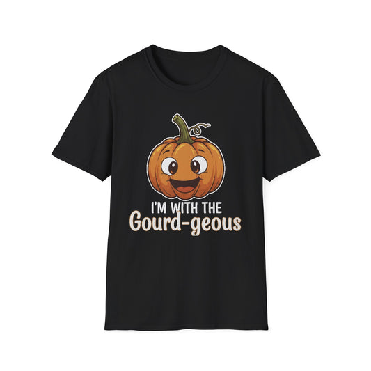 Im With The Gourd-gous  Unisex Softstyle T-Shirt, Halloween Costume, Spooky Vibe, Casual Wear, Unique Graphic Tee, Alternative Fashion
