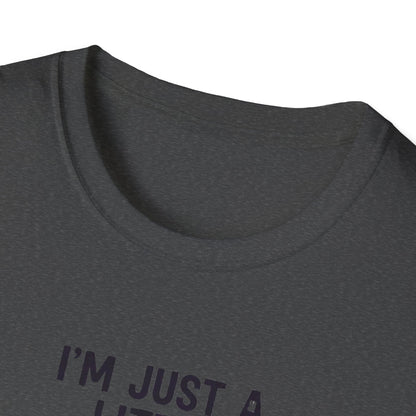 Cute I'm Just A Little Batty Graphic Tee, Funny Halloween T-Shirt, Gift for Bat Lovers, Unisex Softstyle Shirt, Quirky Casual Wear